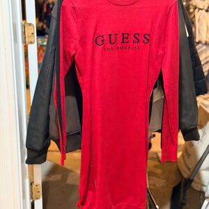 Guess Vibrant Red Logo Dress